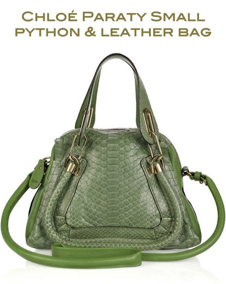 Object of Desire: Chloé Paraty Small Python and Leather Bag
