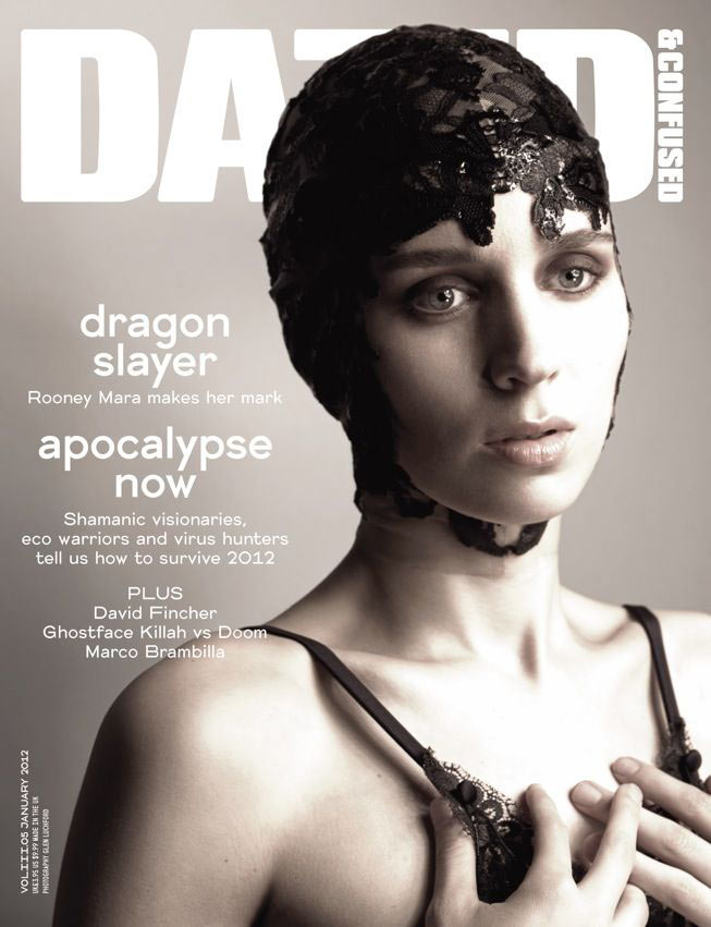 Rooney Mara aka The Girl with the Dragon Tattoo on Cover of Dazed & Confused