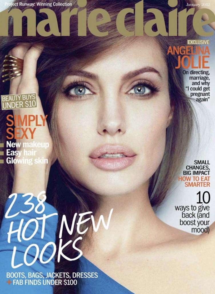 Get the Look: Angelina Jolie’s Flawlessly Fresh Face Marie Claire Cover