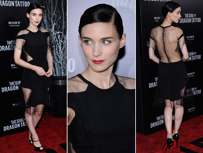 Get the Look: Rooney Mara at the NYC Premiere of The Girl with the Dragon Tattoo
