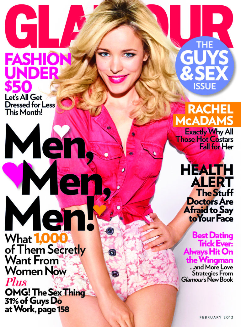 Rachel McAdams Covers February Issue of Glamour Magazine