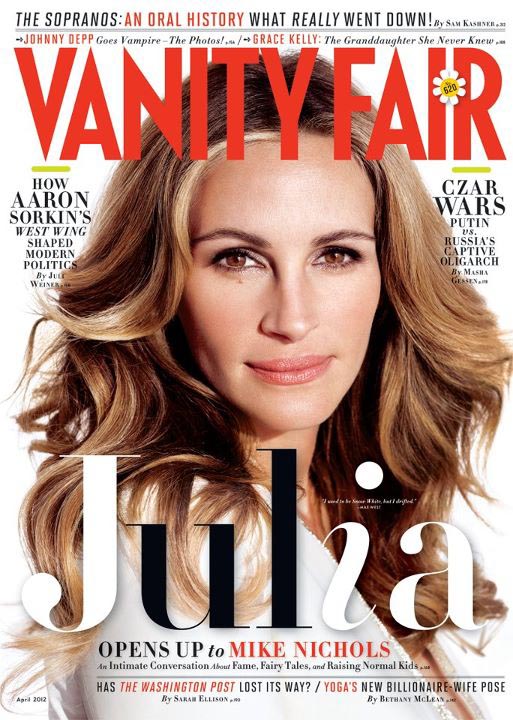 Julia Roberts on Cover of Vanity Fair April 2012