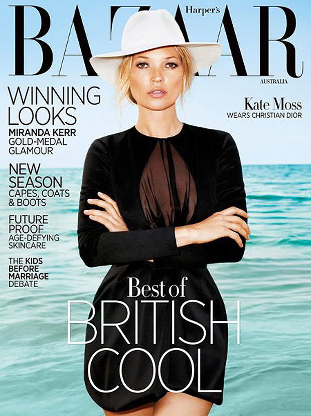 Kate Moss Covers Harper’s Bazaar Australia