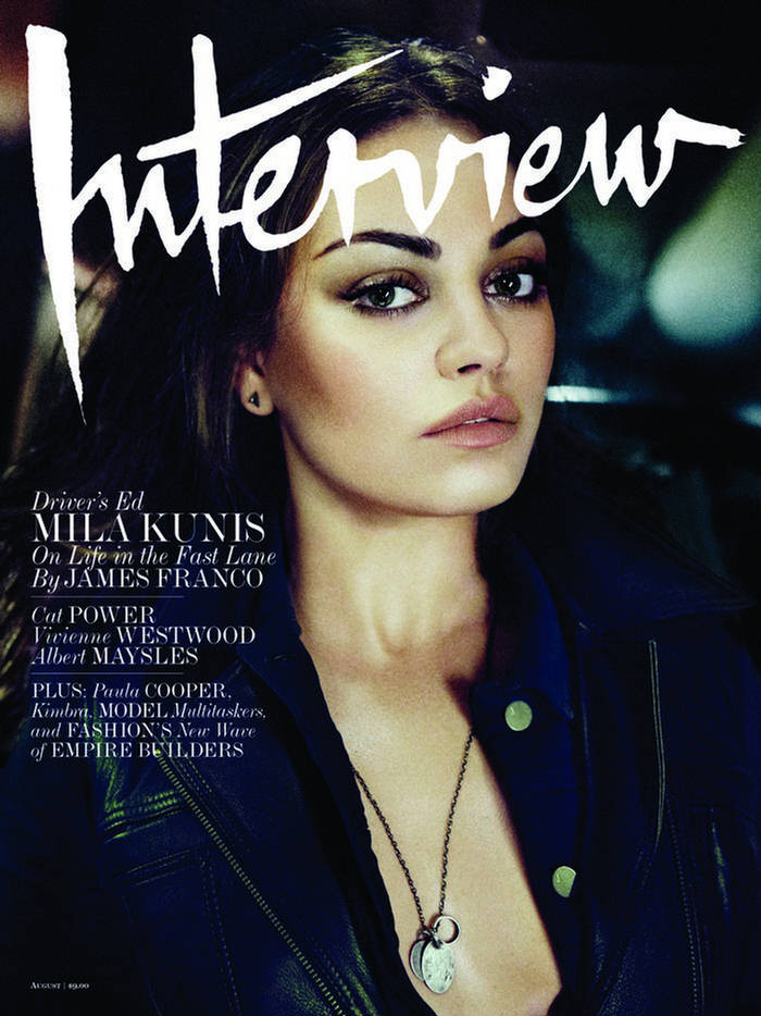 Mila Kunis Covers August Issue of Interview Magazine