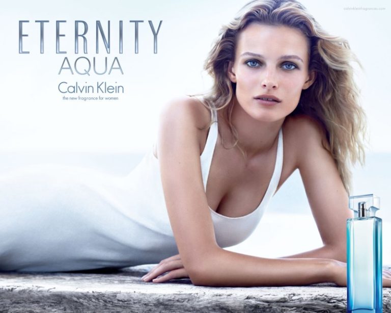 Edita Vilkeviciute Face of Calvin Klein Eternity Aqua Fragrance