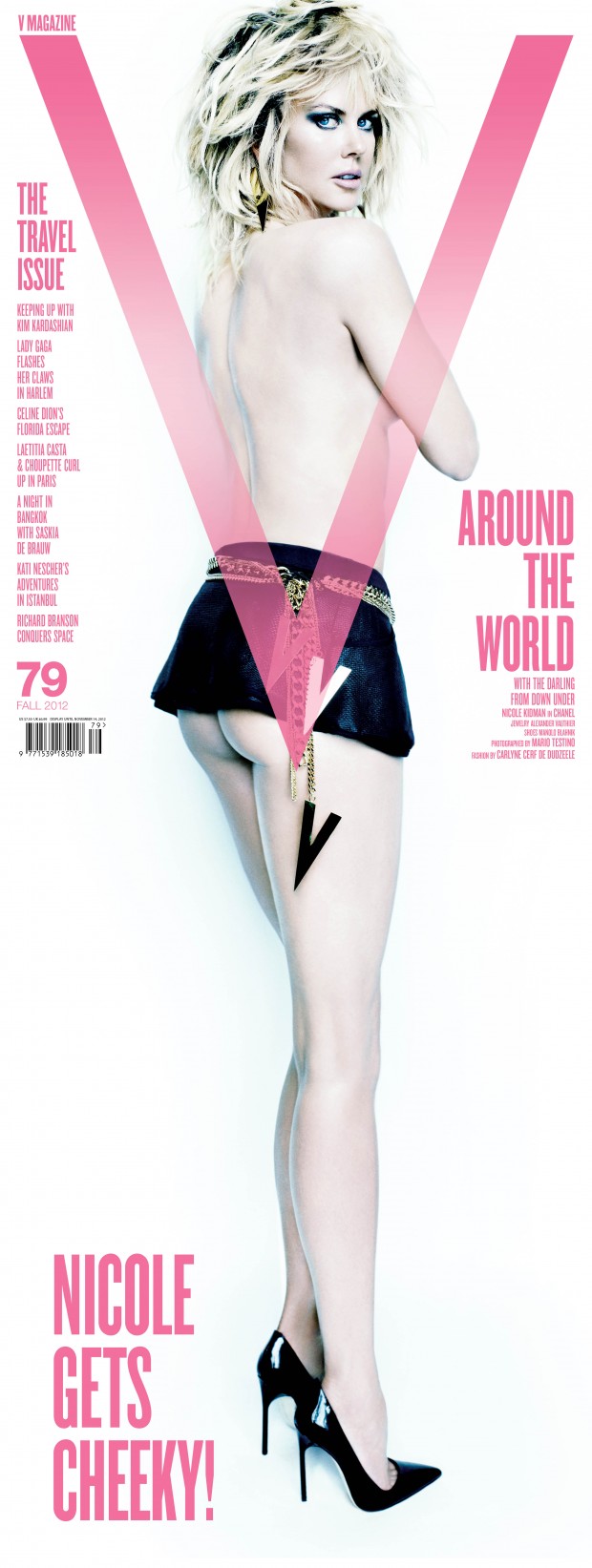 Nicole Kidman Exposes Buttcheeks on Cover of V