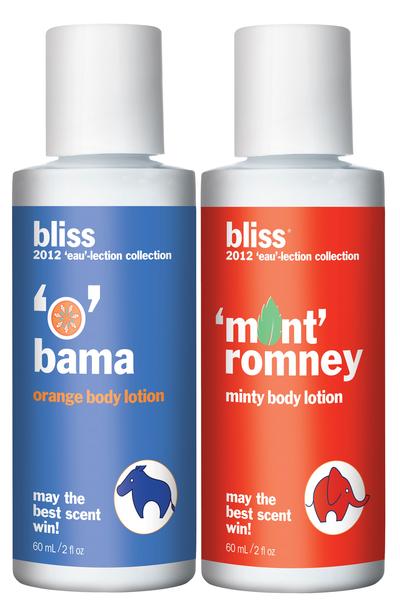 Bliss Spa Gets Into the Presidential Elections With Limited Edition Candidate Inspired Lotion