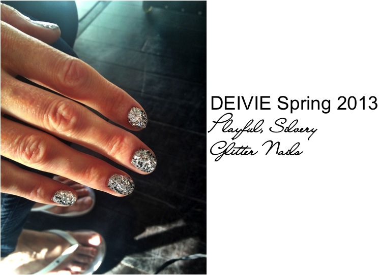 Get the Look: DEIVIE Spring 2013 Glittery Nails