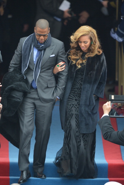 Beyonce In Emilio Pucci for National Anthem at Swearing-In Ceremony
