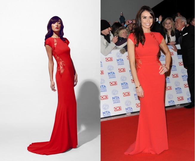 Christine Bleakley in Philip Armstrong Atelier at National Television Awards
