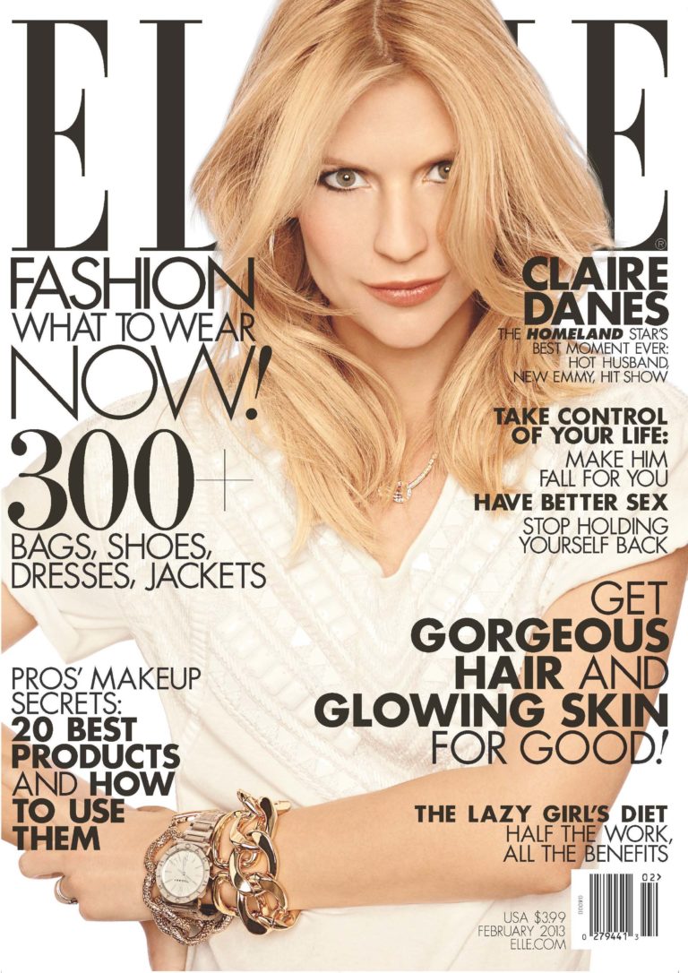 Claire Danes Covers February ELLE Magazine