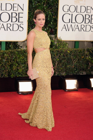Emily Blunt in Michael Kors at Golden Globe Awards
