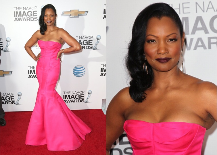 Garcelle Beauvais in J. Mendel at 2013 NAACP Image Awards
