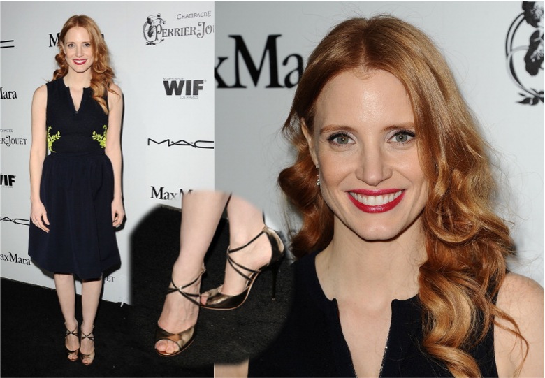 Jessica Chastain in Preen at 2013 Women in Film Pre-Oscar Cocktail Party