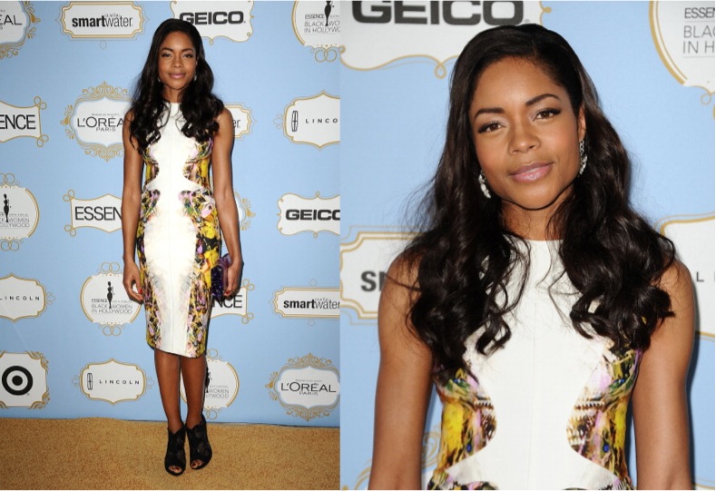 Naomi Harris in Monique Lhuillier at 2013 Essence Black Women In Hollywood Awards