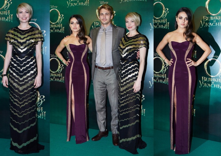 Michelle Williams In Jason Wu & Mila Kunis In Atelier Versace – ‘Oz The Great And Powerful’ Moscow Premiere