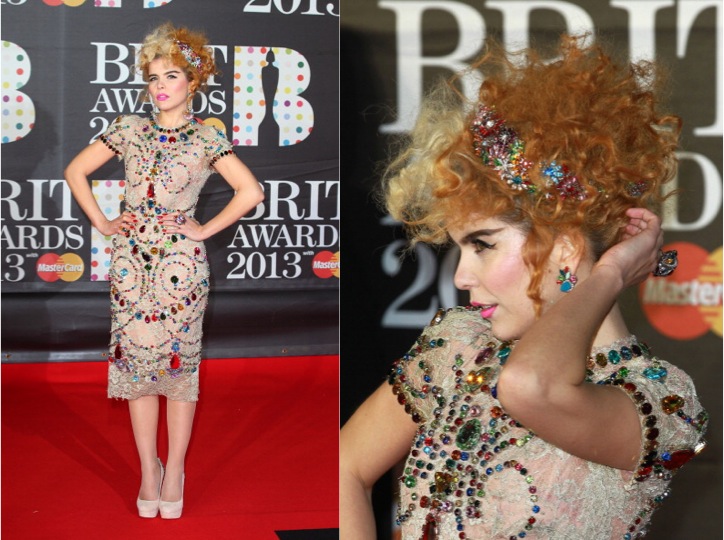 Paloma Faith in Dolce & Gabbana at 2013 Brit Awards