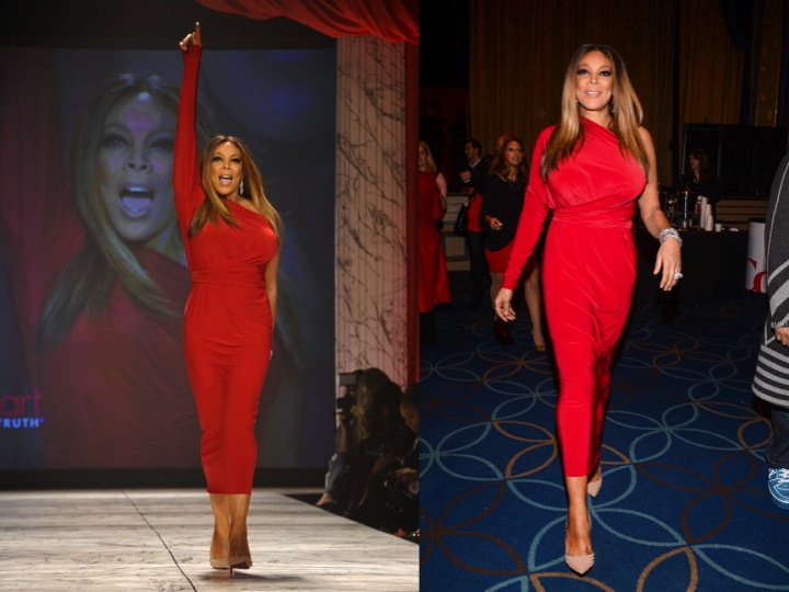 Talk Show Host Wendy Williams in Norma Kamali with Christian Louboutin Heels 