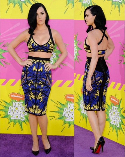Katy Perry in Herve Leger at 2013 Kids’ Choice Awards