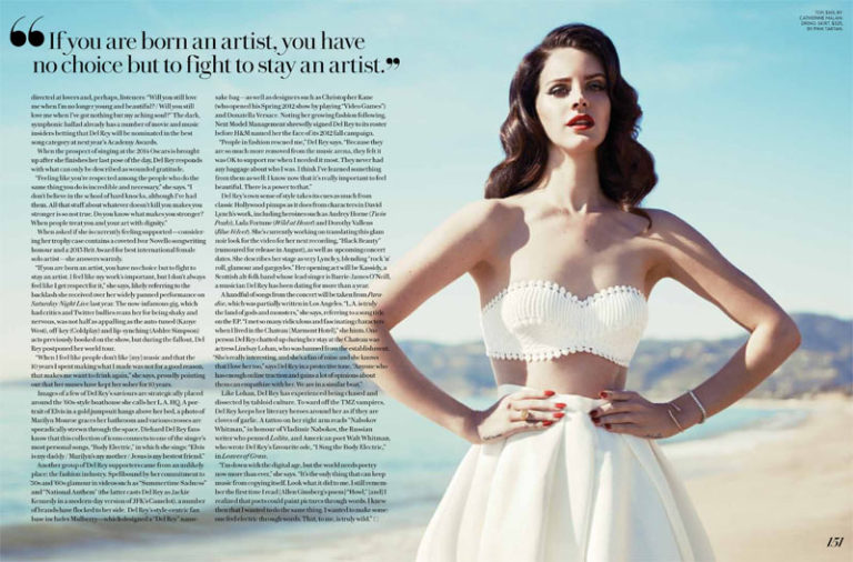 Lana Del Rey Sizzles on Cover of Fashion Magazine’s Summer 2013 Issue