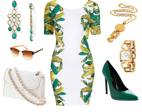 Outfit of the Day: Green, White and Gold