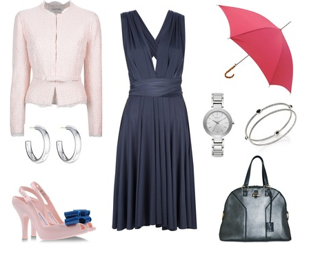 Outfit of the Day: Pink, Silver and Rain