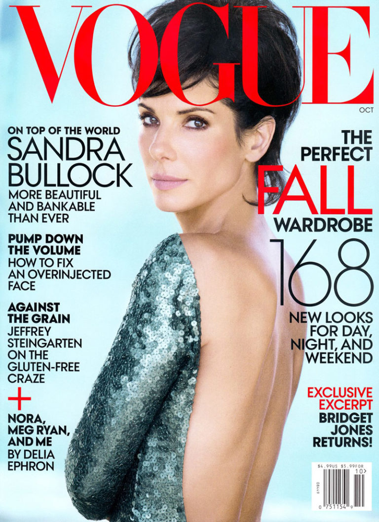 Sandra Bullock Shines On October Vogue Cover