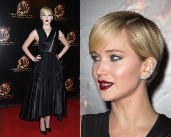 Jennifer Lawrence Dior Haute Couture Gown Hunger Games Catching Fire Paris Premiere