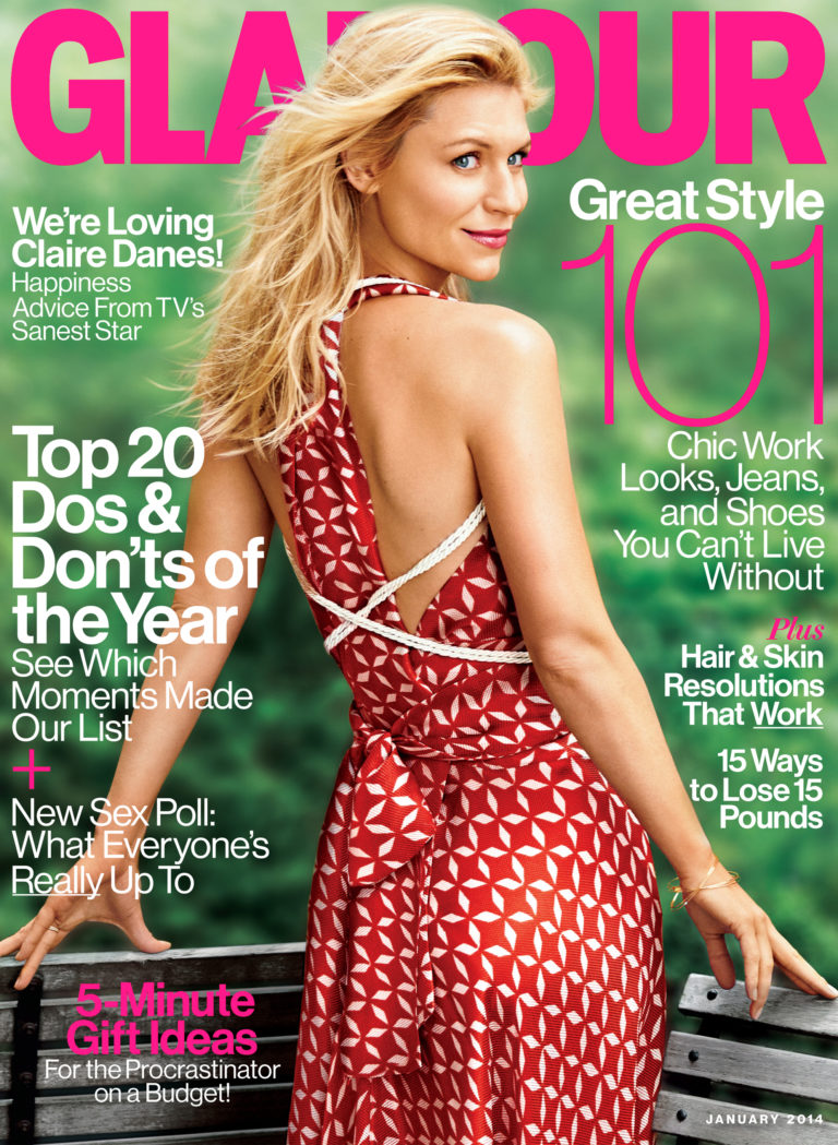 Claire Danes is Glamour’s January Cover Girl