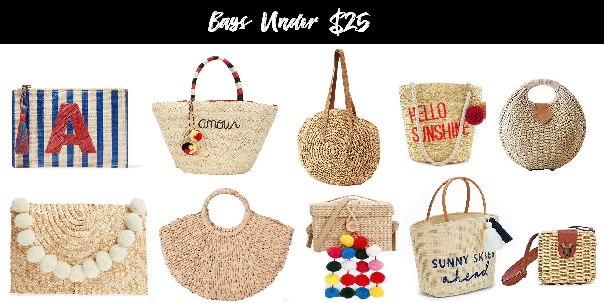 Summer Straw Bags under $25