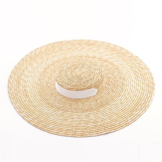 Machique Oversize Straw Hat with Ribbon