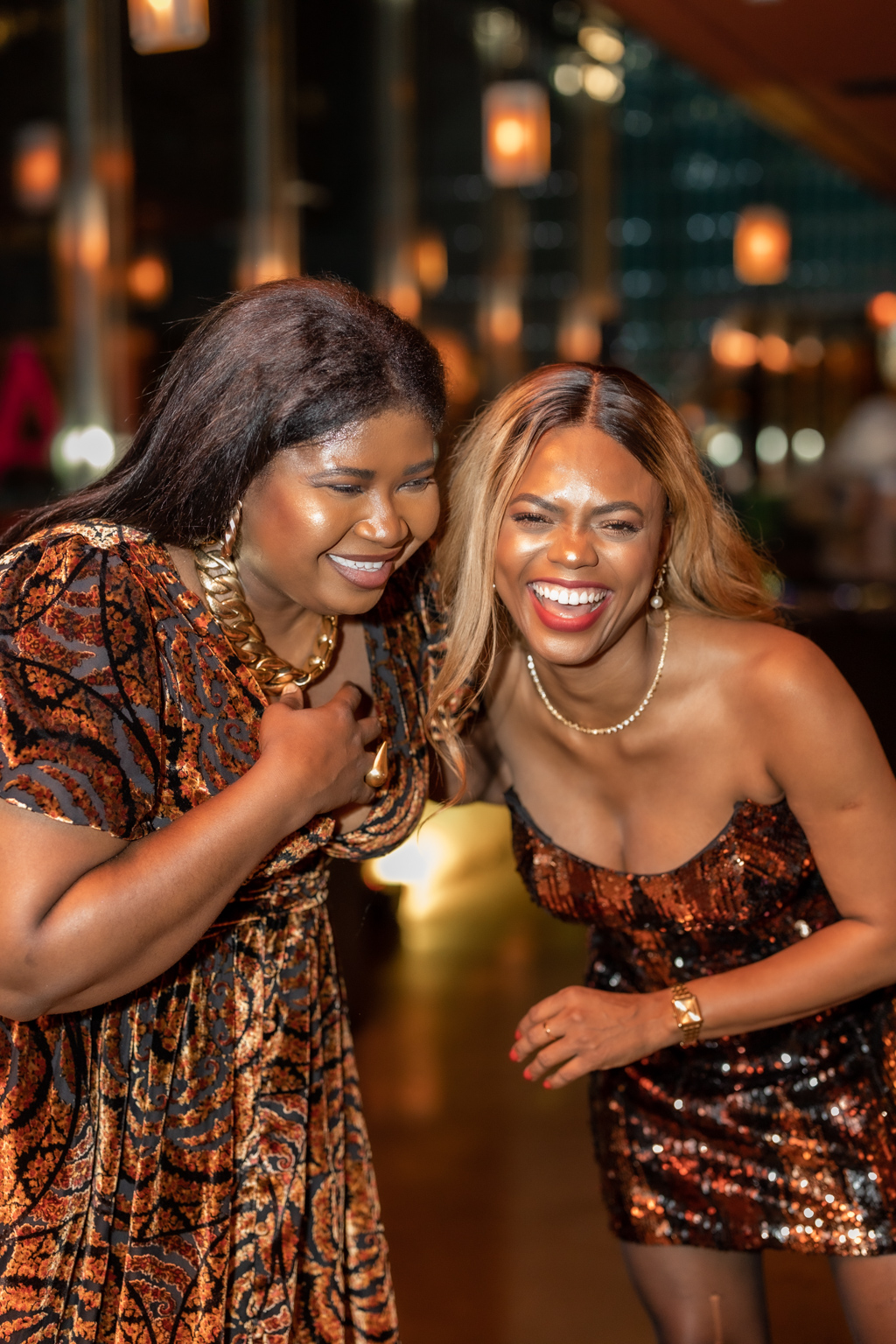 Makeda and Rose Lazard of Dadouchic at the Anthropologie New Year's Eve Party