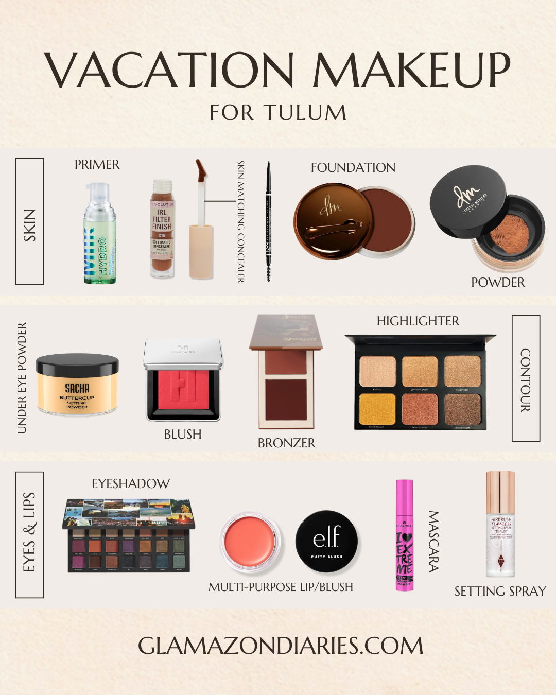 Dark Skin Vacation Makeup